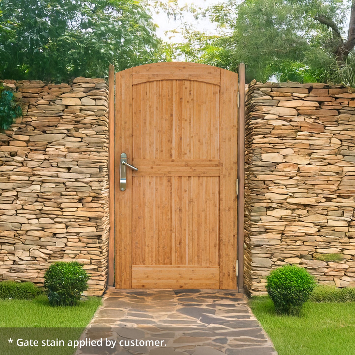 The Montevideo Deluxe, Unfinished, Bamboo Fence Gate (Tall 72" H x 39" W)